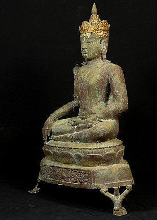 Old bronze Lanna Buddha statue