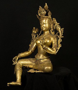 Grosse bronze Tara Figur