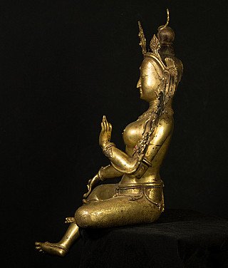 Grosse bronze Tara Figur