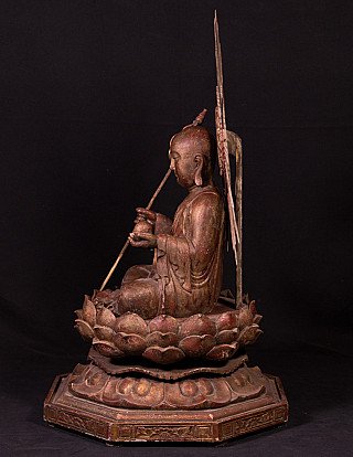 Grosse antike Jizo Monch Figur