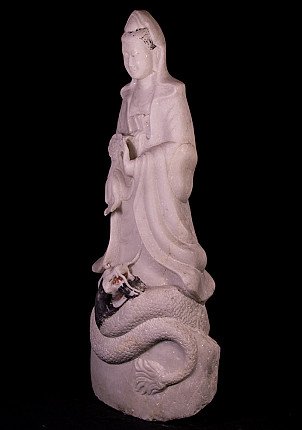 Alte marmor Guan Yin Figur