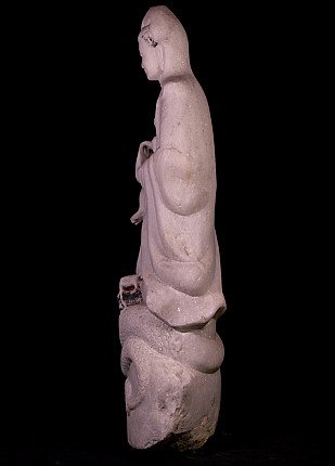 Alte marmor Guan Yin Figur