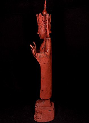 Alte stehende Kronen Buddha Figur