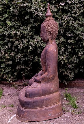 Grosse alte bronze Buddha Figur