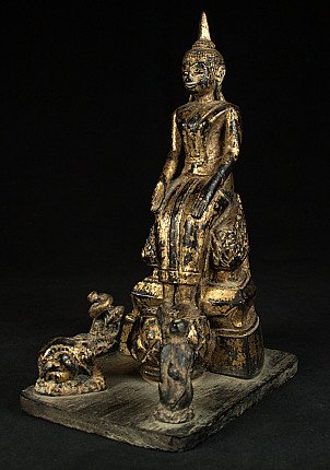 Thai wooden Buddha statue
