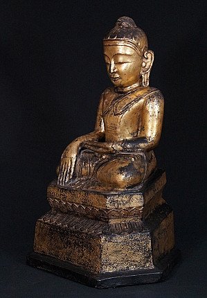 Antiker Lotus Buddha Figur