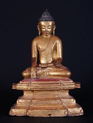 Antique bronze Burmese Buddha statue