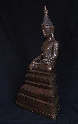 Grosse antiker bronze Shan Buddha Figur