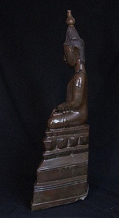 Grosse antiker bronze Shan Buddha Figur