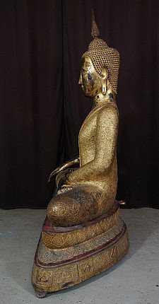 Große Bronze Thai Buddha Figur